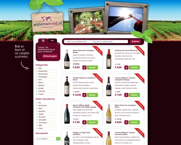 Waar is de online verkoper bij Wijnenwereld
