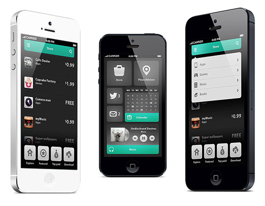 smartphone user interface ontwerp