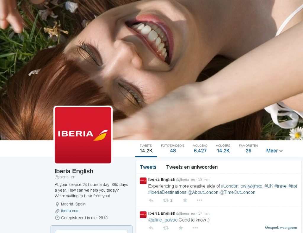 Iberia op Twitter