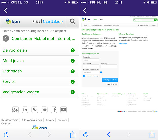 KPN van mobiel naar niet mobiel