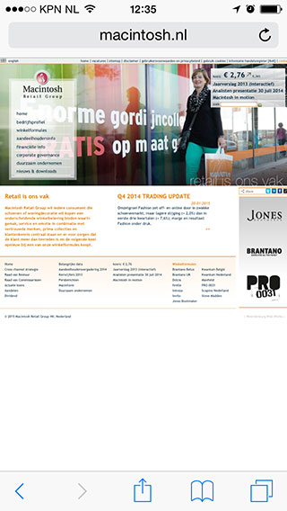 Macintosch Retail Group homepage