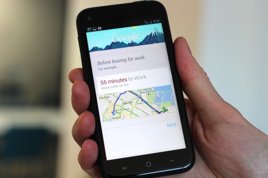 Google Now vertrek naar werk