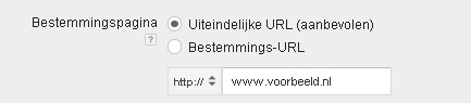 Uiteindelijke URL