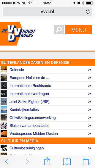 vvd standpunten mobiel