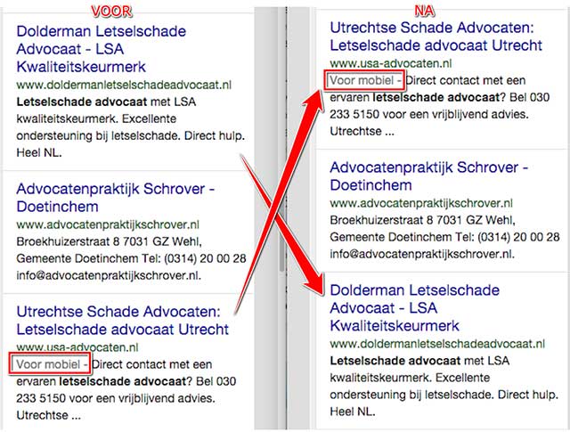 Mobilegeddon stuivertje wisselen