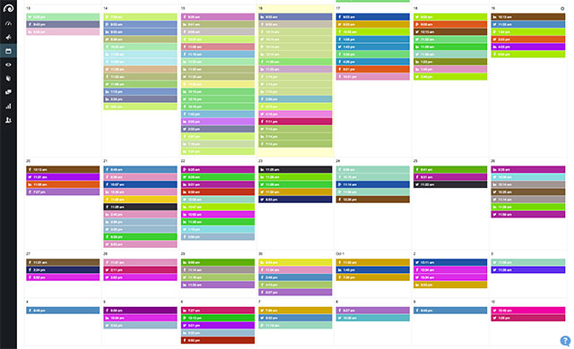 Publicatie kalender soicale media screenshot