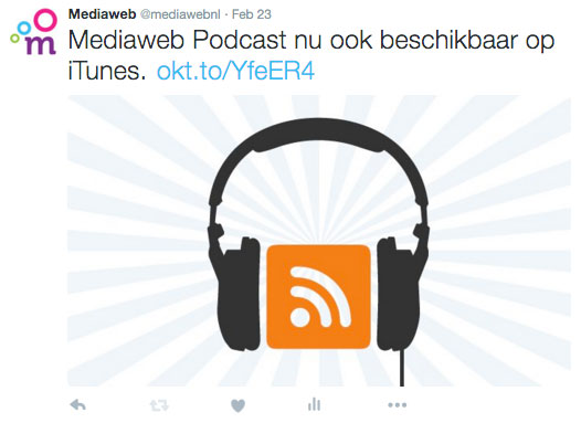 Twitter reminder iTunes podcast Mediaweb