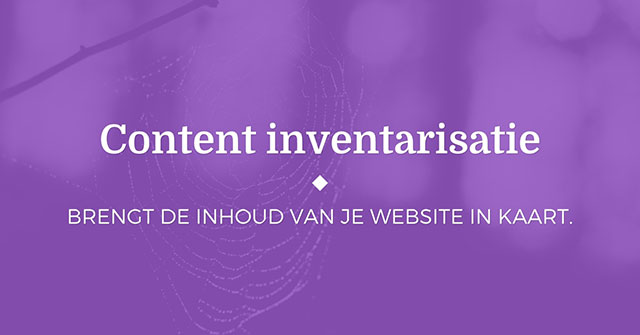 Content inventarisatie