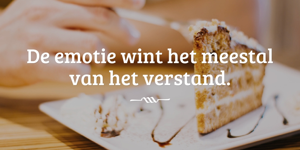 De emotie wint het meestal van het verstand