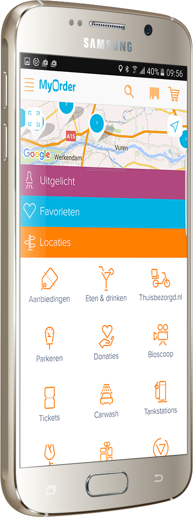 MyOrder-app - homescherm [Samsung]