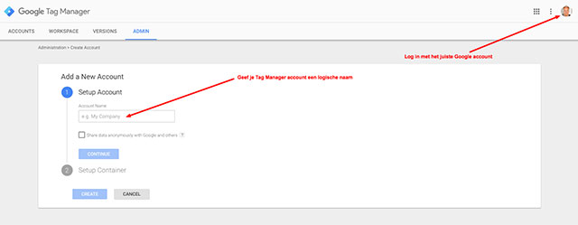 google-tag-manager-account-aanmaken