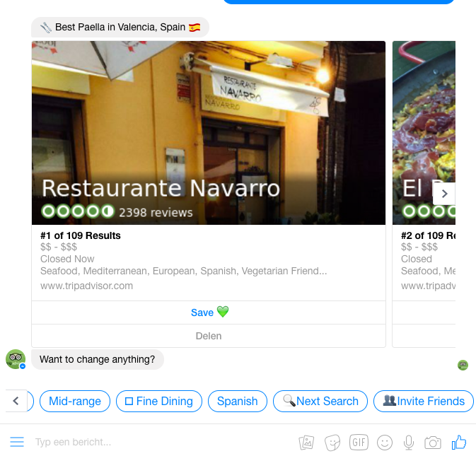 chatbot Tripadvisor