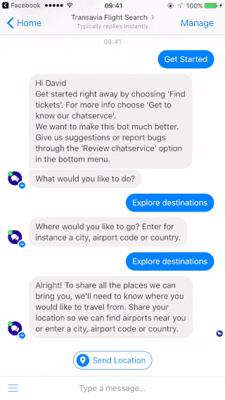 Chatbot Transavia