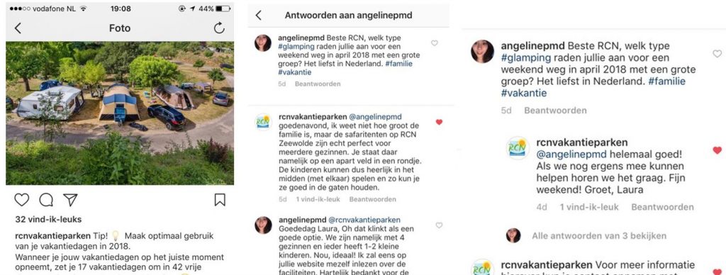 Reactie RCN Vakantieparken