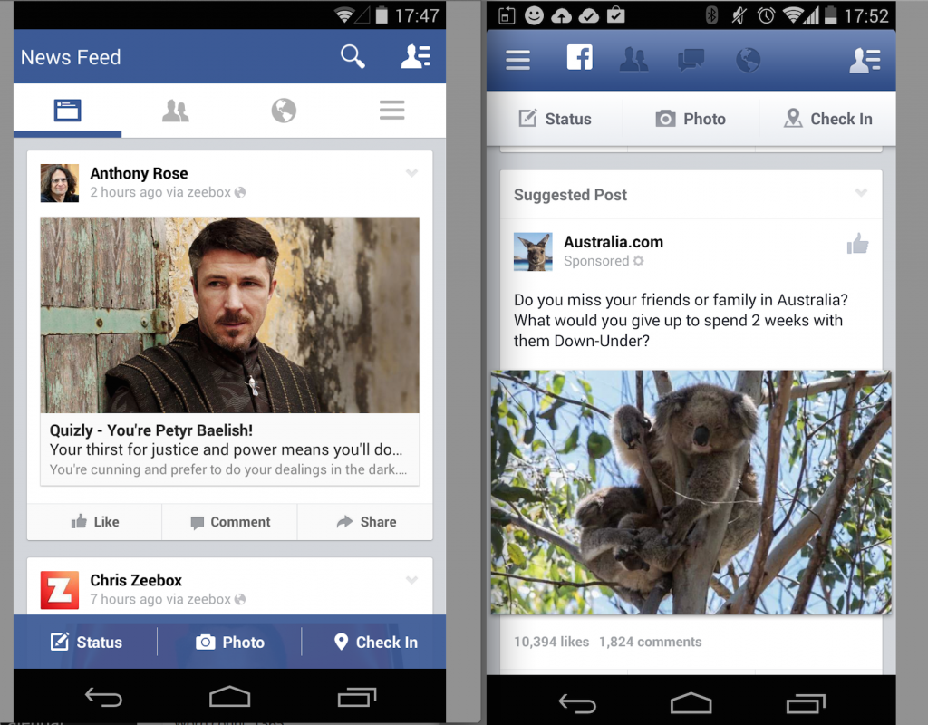 Facebook mobile