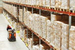 vorkheftruck in warehouse