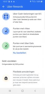 Uber Rewards screenshot - Gerrit van Leeuwen