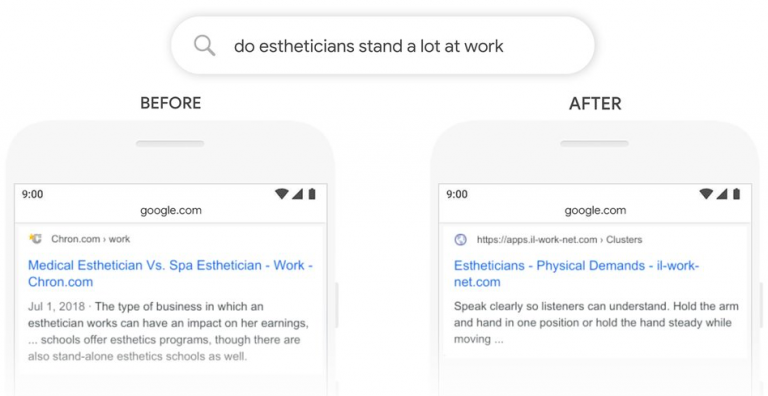 Screenshot voorbeeld Google