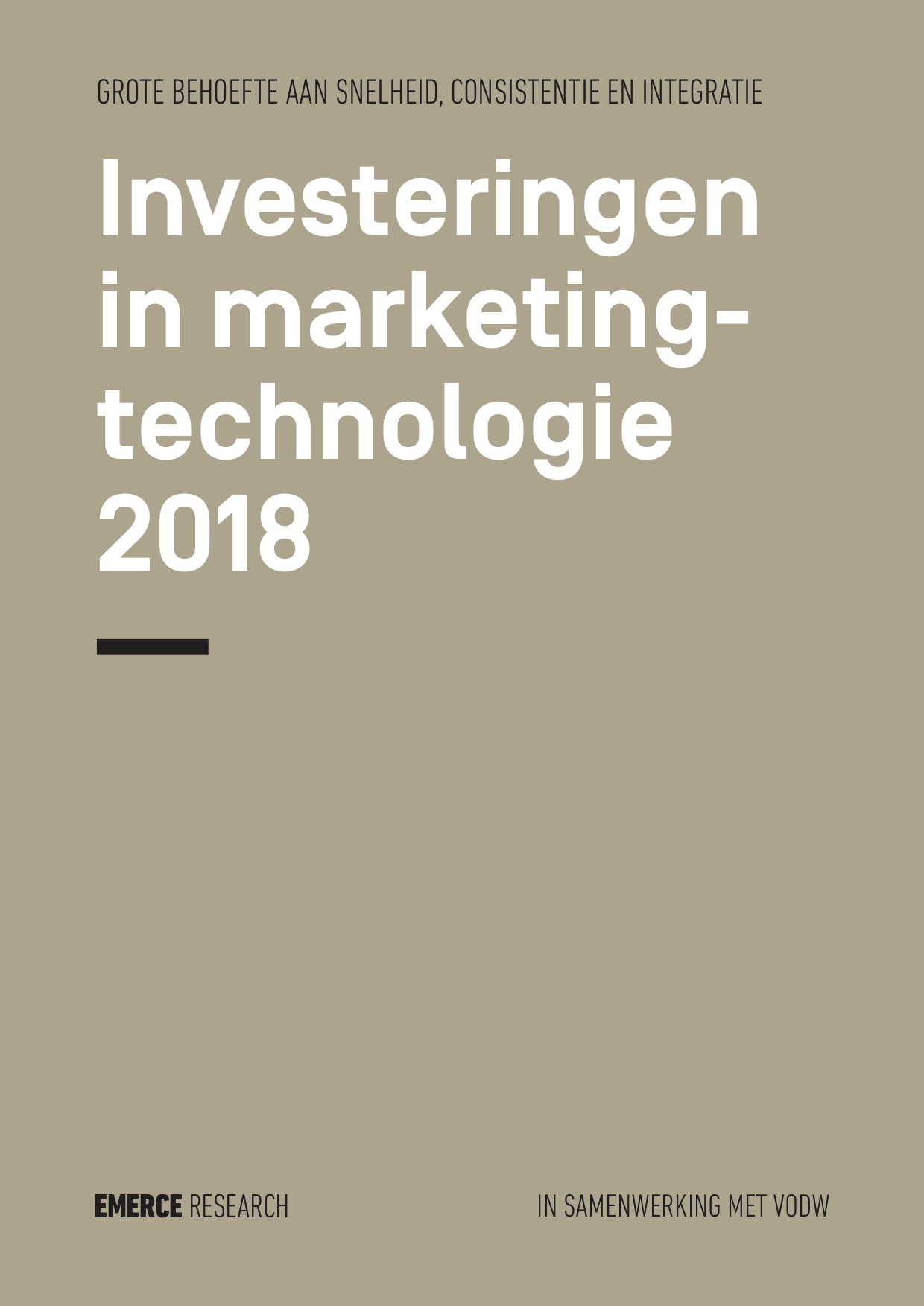 Emerce Research: Marketingtechnologie binnen Nederlandse organisaties 2018