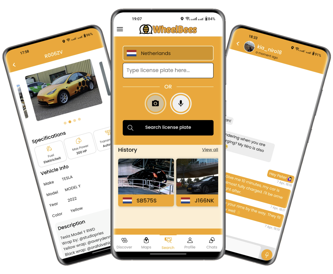 WheelBees, chat-app en meer voor alles met een kenteken