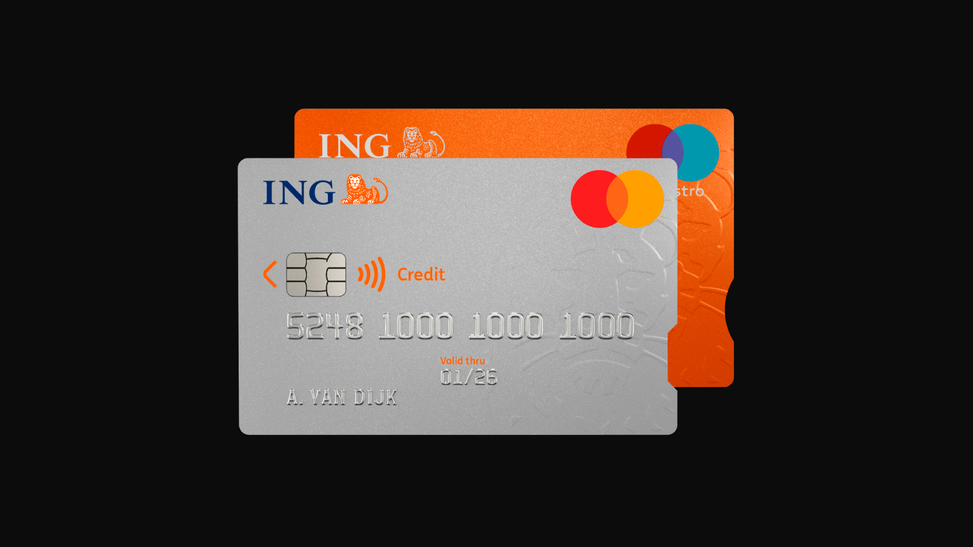 ING en Mastercard introduceren een creditcard met unieke hoekige ...