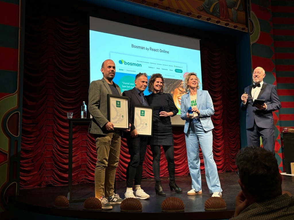 React Online winst Splash Awards met Zorgplatform Bosman - Emerce