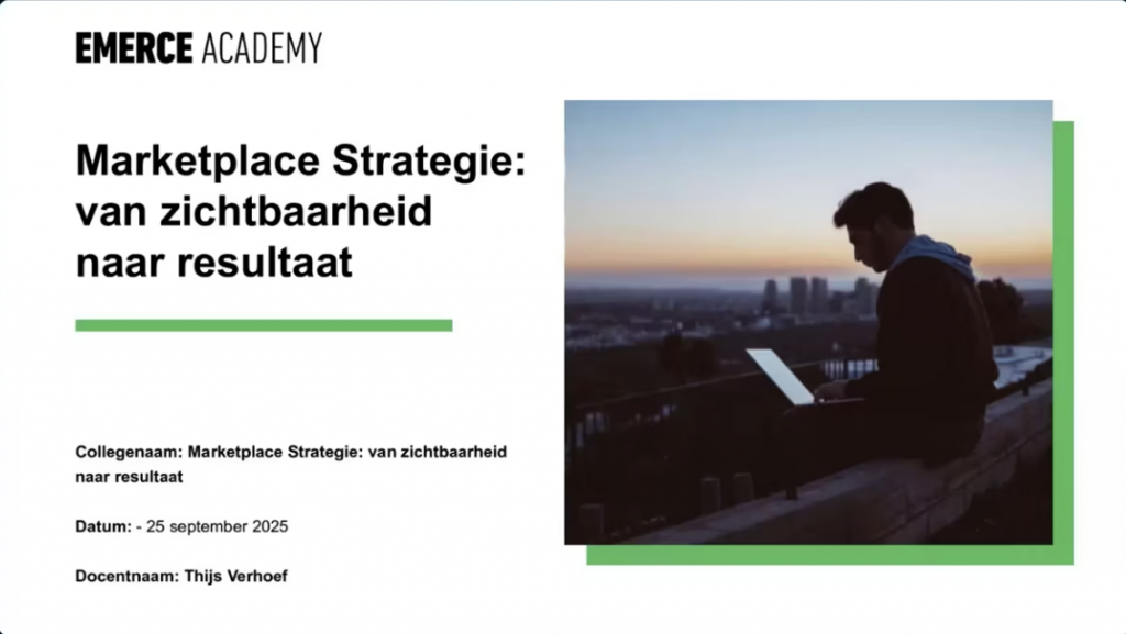 Kennissessie: Marketplace Strategie